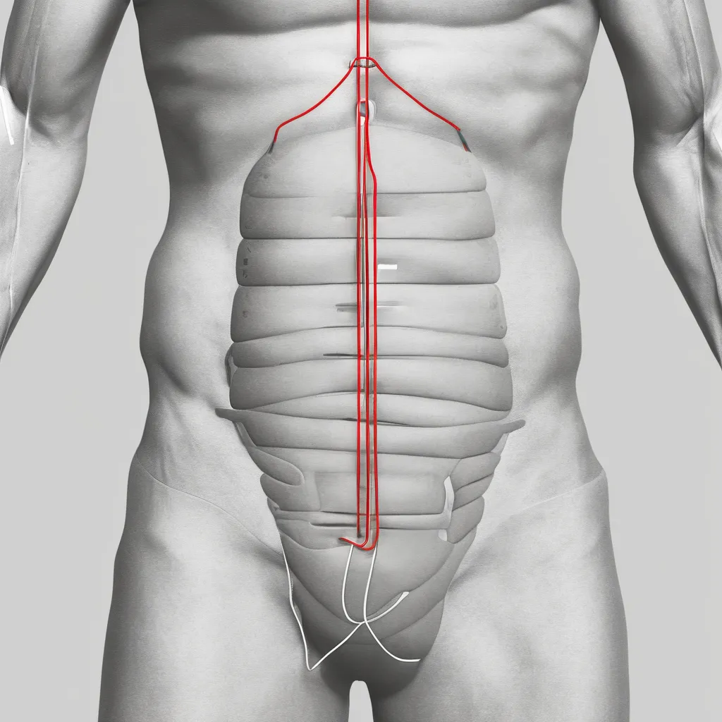 Perfectly placed abdominal electrodes diagram