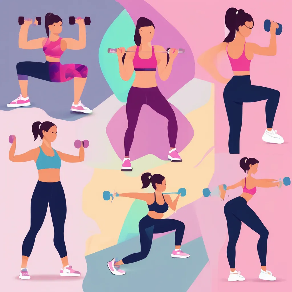 Colorful workout plan for women