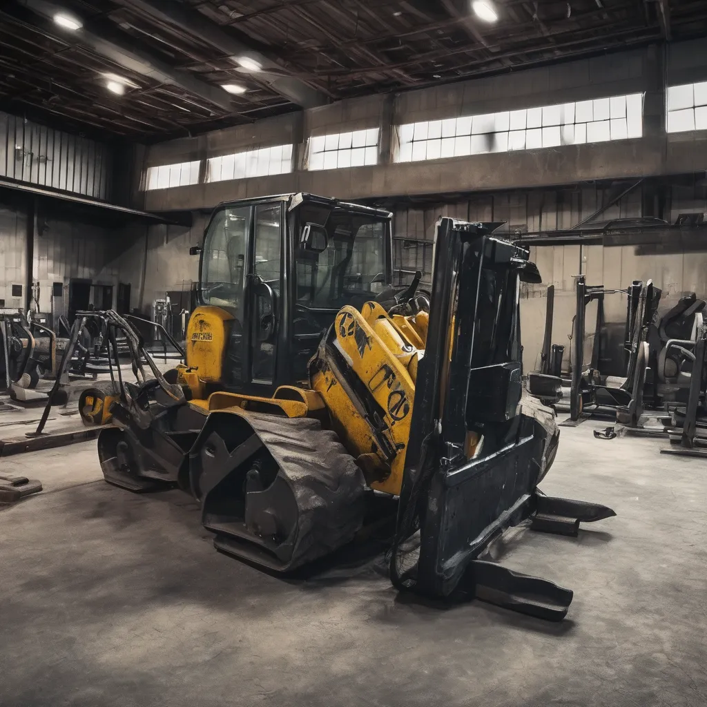 Intense workout with heavy equipment